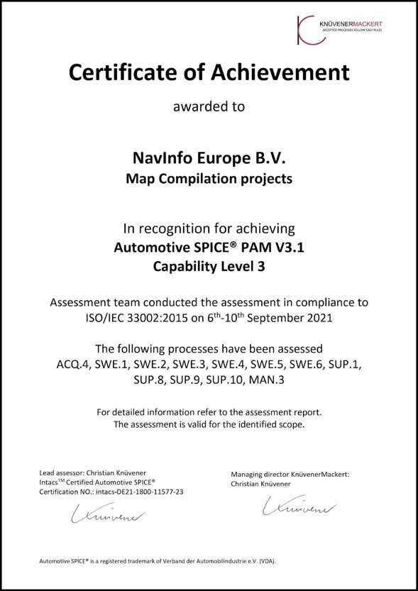 ������ŷ��ͨ��Automotive SPICE 3����֤